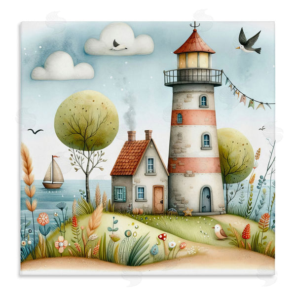 stupell industries LSR Design Studio | Nautical Lighthouse Whimsy