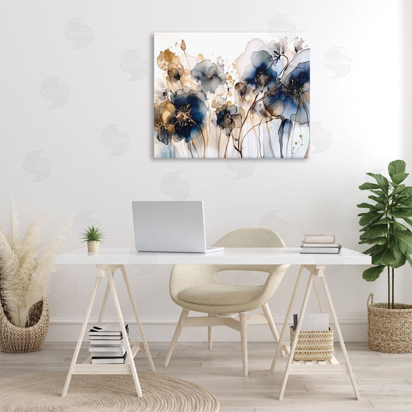 Stupell Industries LSR Design Studio | Navy & Gold Abstraction Wall Art