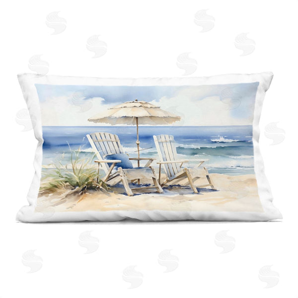 stupell industries LSR Design Studio | Neutral Adirondack Chairs Printed Throw Pillow