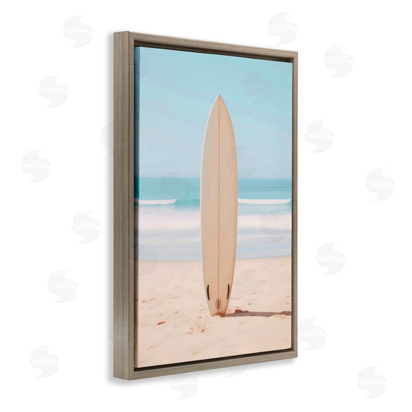 Stupell Industries LSR Design Studio | Neutral Centered Surfboard