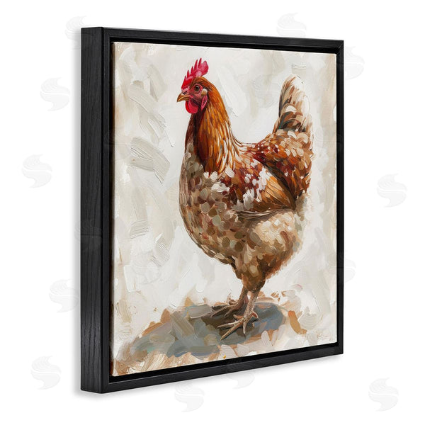 Stupell Industries LSR Design Studio | Neutral Chicken On Beige