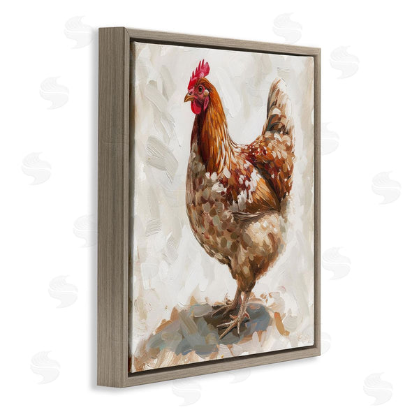 Stupell Industries LSR Design Studio | Neutral Chicken On Beige