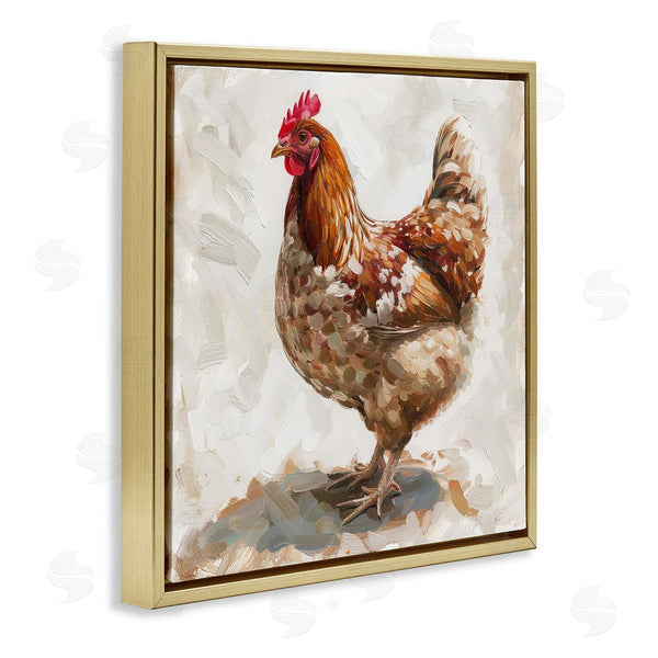 Stupell Industries LSR Design Studio | Neutral Chicken On Beige