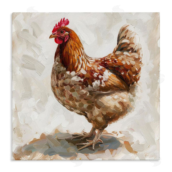 stupell industries LSR Design Studio | Neutral Chicken on Beige