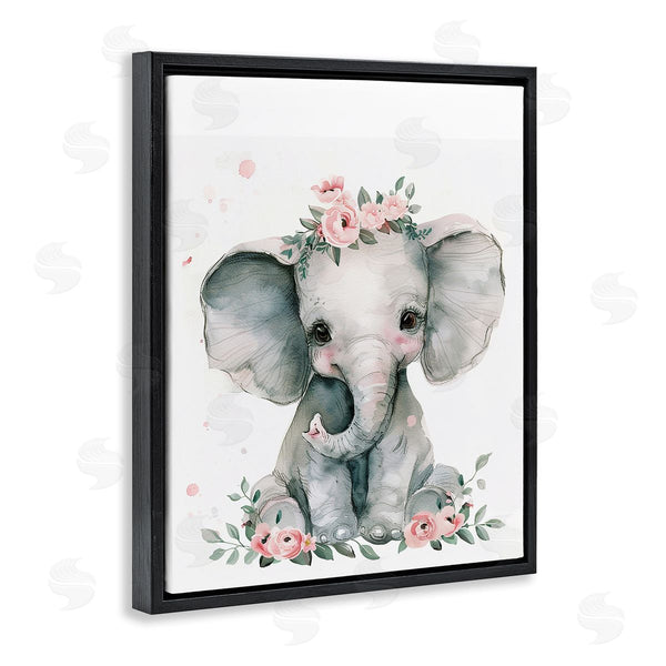 Stupell Industries LSR Design Studio | Nursery Floral Elephant