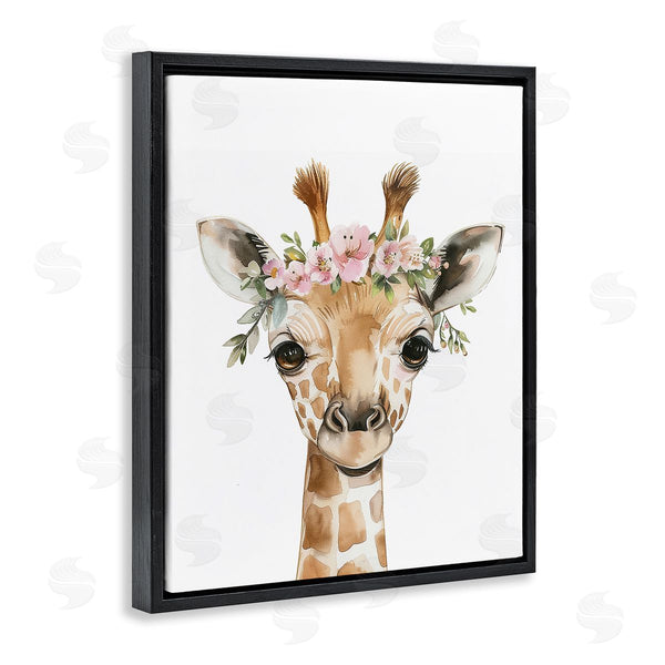 Stupell Industries LSR Design Studio | Nursery Floral Giraffe