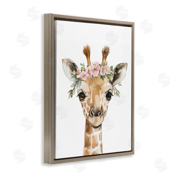 Stupell Industries LSR Design Studio | Nursery Floral Giraffe