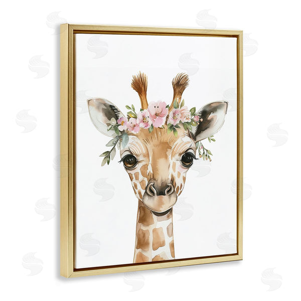 Stupell Industries LSR Design Studio | Nursery Floral Giraffe