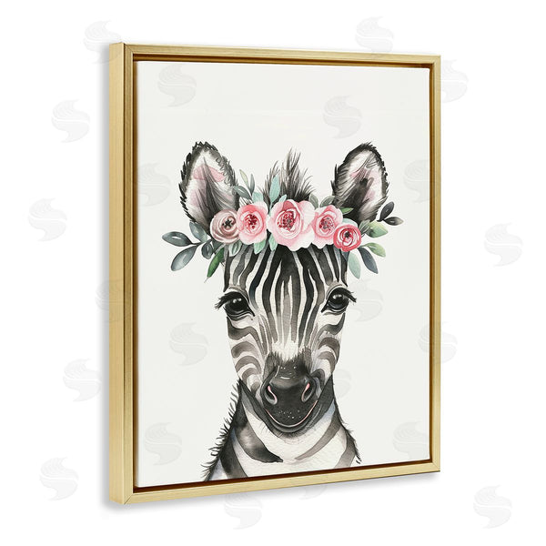 Stupell Industries LSR Design Studio | Nursery Floral Zebra