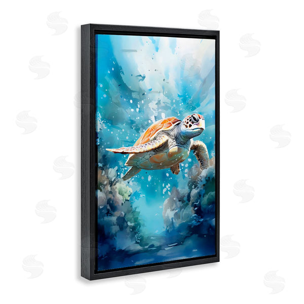 Stupell Industries LSR Design Studio | Ocean Waves Turtle Undersea