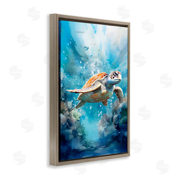 Stupell Industries LSR Design Studio | Ocean Waves Turtle Undersea