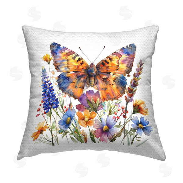 Stupell Industries LSR Design Studio | Orange & Blue Butterfly Printed Throw Pillow
