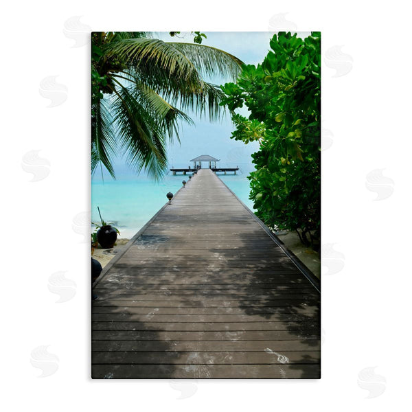 stupell industries LSR Design Studio | Palm Tree Shaded Dock