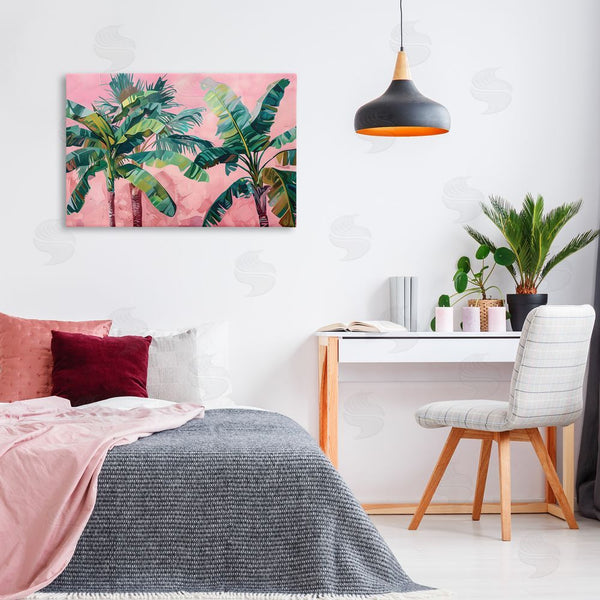 Stupell Industries LSR Design Studio | Palm Tree Tops On Pink