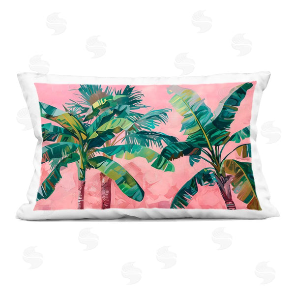 stupell industries LSR Design Studio | Palm Tree Tops on Pink Printed Throw Pillow