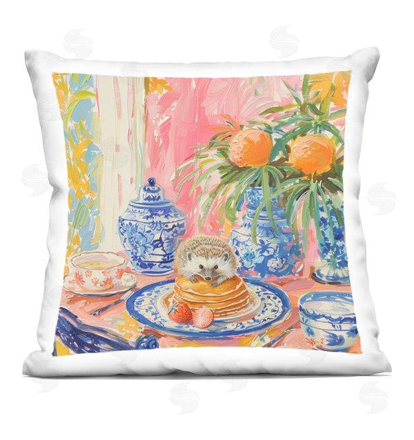 stupell industries LSR Design Studio | Pancakes Stack & Hedgehog Printed Throw Pillow