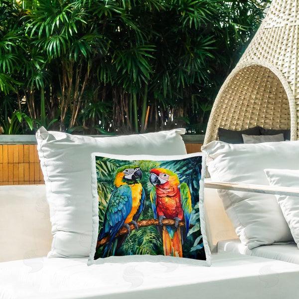 Stupell Industries LSR Design Studio | Parrot Conversation Perch Printed Throw Pillow