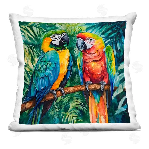 stupell industries LSR Design Studio | Parrot Conversation Perch Printed Throw Pillow