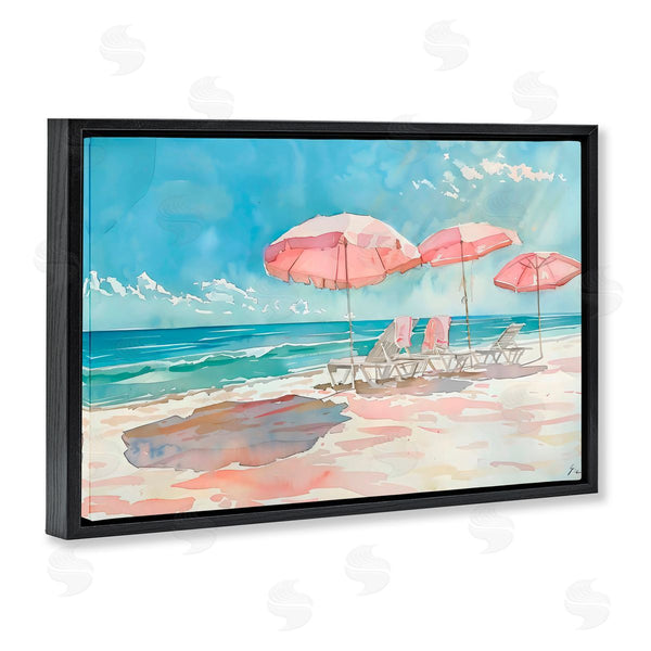 Stupell Industries LSR Design Studio | Pastel Pink Watercolor Beach