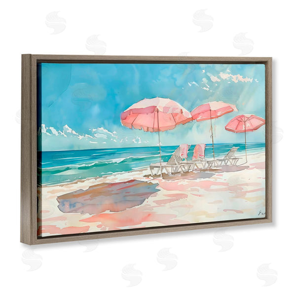 Stupell Industries LSR Design Studio | Pastel Pink Watercolor Beach