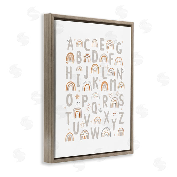 Stupell Industries LSR Design Studio | Pastel Rainbow Alphabet Wall Art