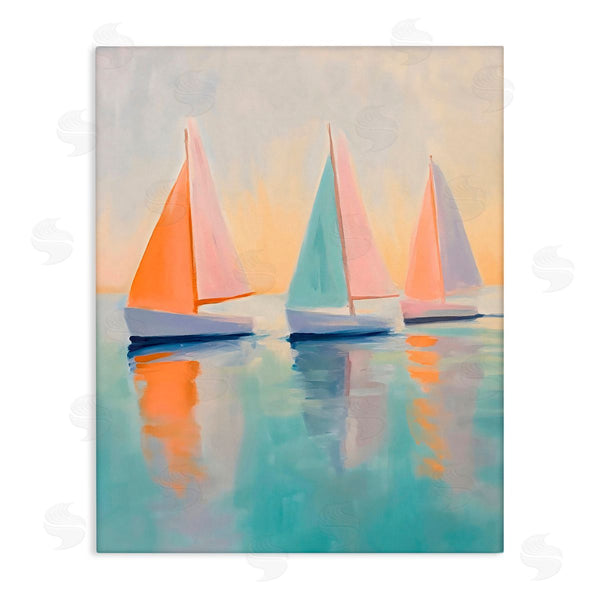 stupell industries LSR Design Studio | Pastel Sailboat Trio