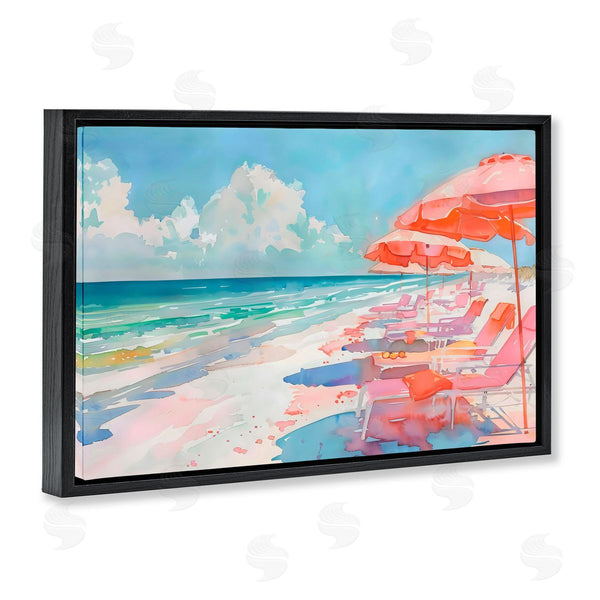 Stupell Industries LSR Design Studio | Peach Beach Relaxing Chairs