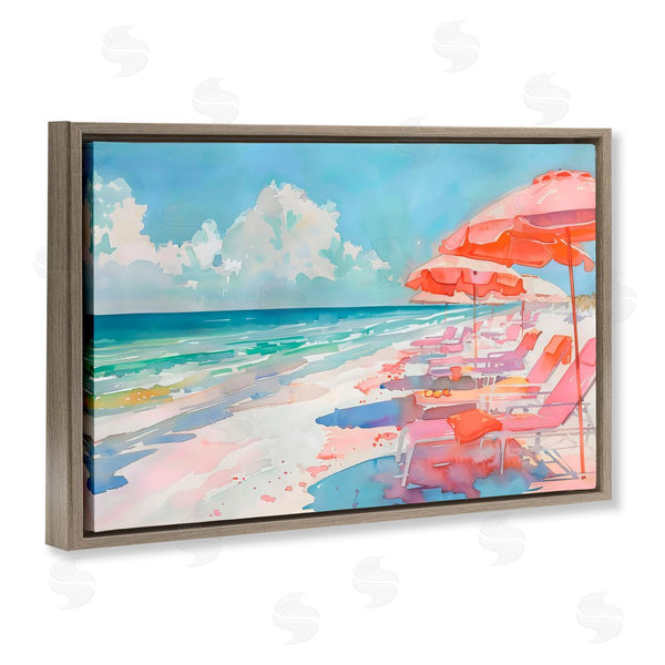 Stupell Industries LSR Design Studio | Peach Beach Relaxing Chairs
