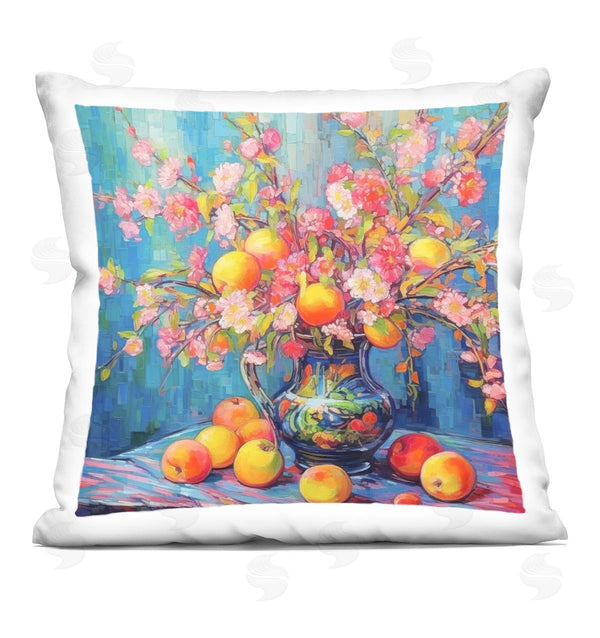 stupell industries LSR Design Studio | Peach & Florals Bouquet Printed Throw Pillow