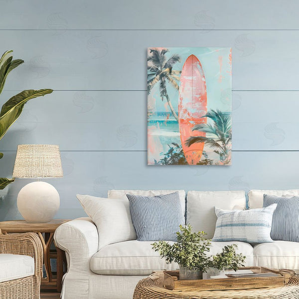 Stupell Industries LSR Design Studio | Peach Surf Distressed Modern