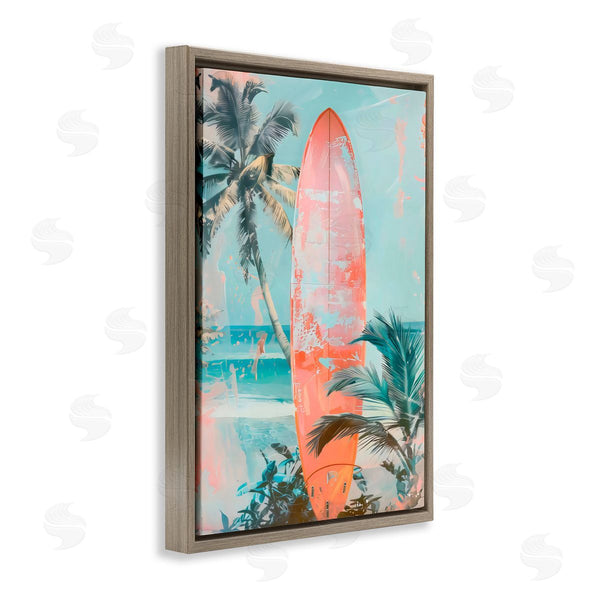 Stupell Industries LSR Design Studio | Peach Surf Distressed Modern