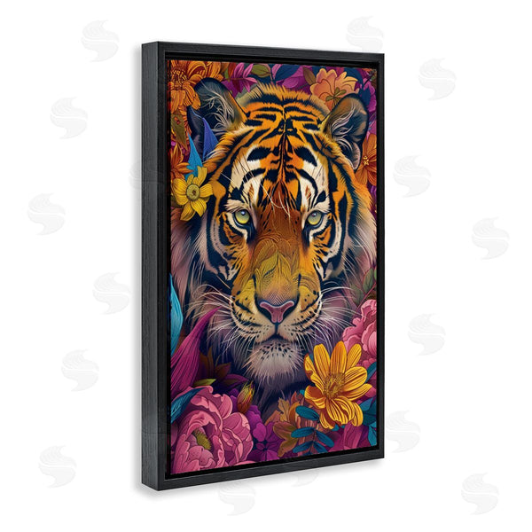 Stupell Industries LSR Design Studio | Peering Tiger Through Flowers