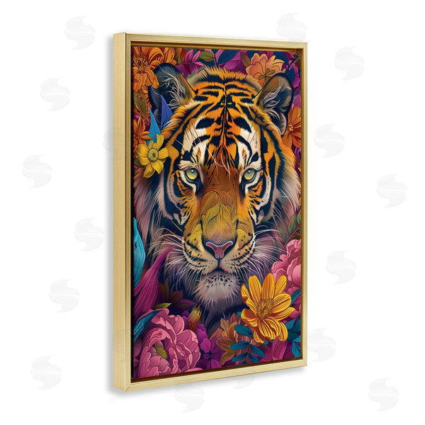 Stupell Industries LSR Design Studio | Peering Tiger Through Flowers