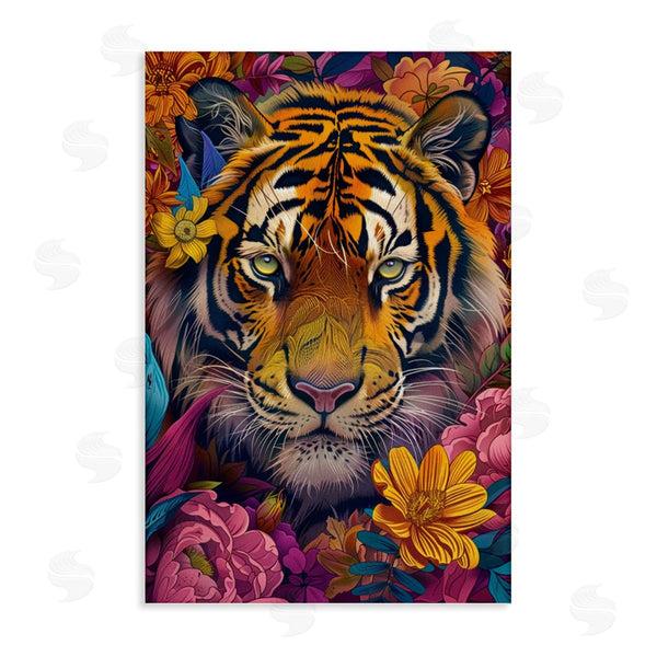 stupell industries LSR Design Studio | Peering Tiger Through Flowers