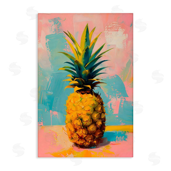 stupell industries LSR Design Studio | Pineapple Dream over Pink Blue Wall Art