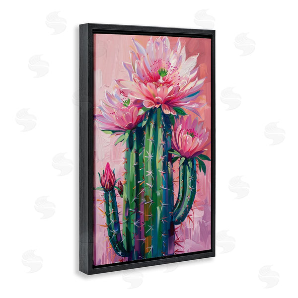 Stupell Industries LSR Design Studio | Pink Blossomed Cactus