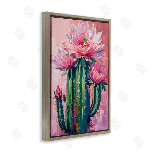 Stupell Industries LSR Design Studio | Pink Blossomed Cactus