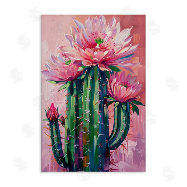 stupell industries LSR Design Studio | Pink Blossomed Cactus
