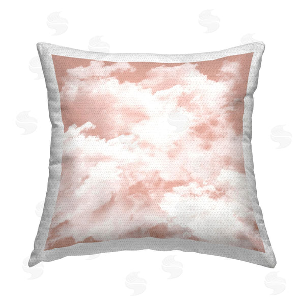 Stupell Industries LSR Design Studio | Pink Clouds In Sky Printed Throw Pillow