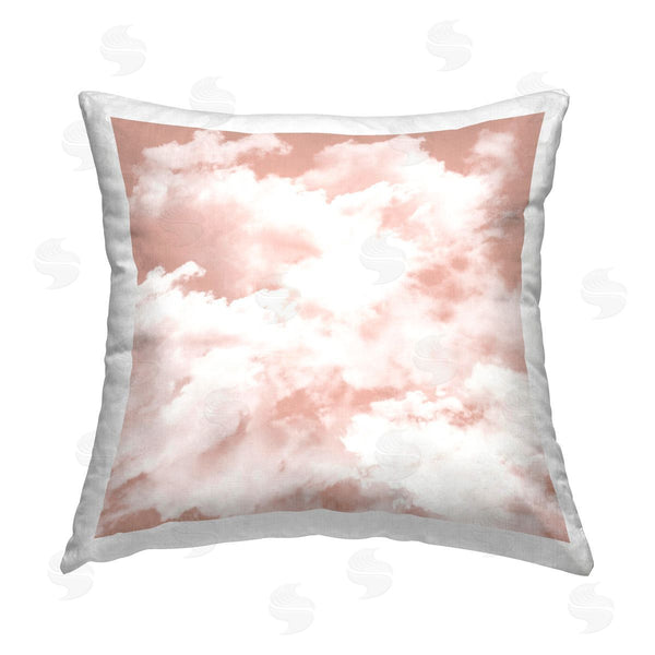 stupell industries LSR Design Studio | Pink Clouds in Sky Printed Throw Pillow