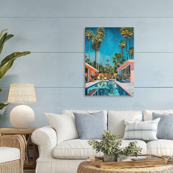 Stupell Industries LSR Design Studio | Pink Coastal House & Palms