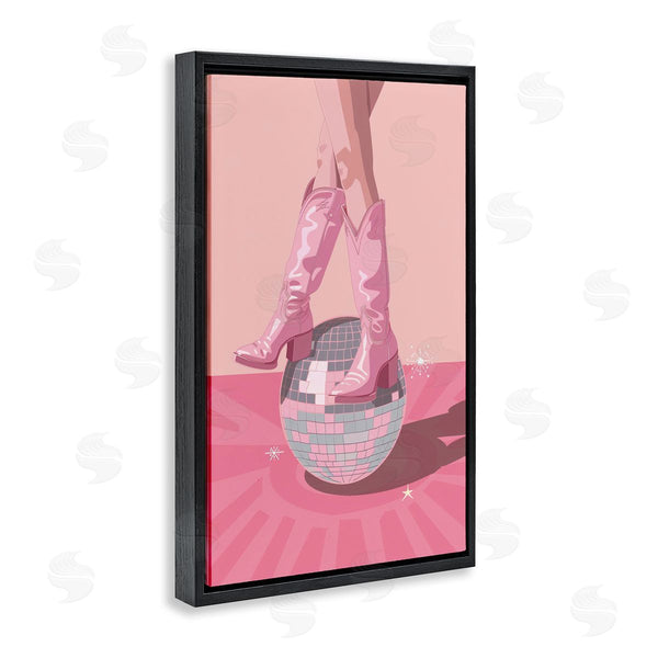 Stupell Industries LSR Design Studio | Pink Disco Cowgirl Balancing