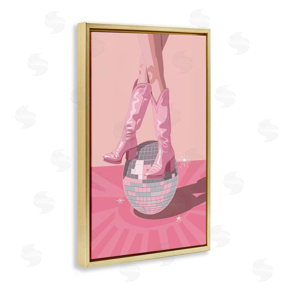 Stupell Industries LSR Design Studio | Pink Disco Cowgirl Balancing