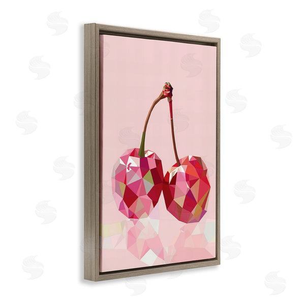 Stupell Industries LSR Design Studio | Pink Geometric Cherries