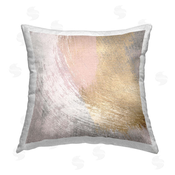 Stupell Industries LSR Design Studio | Pink & Grey Abstract Printed Throw Pillow