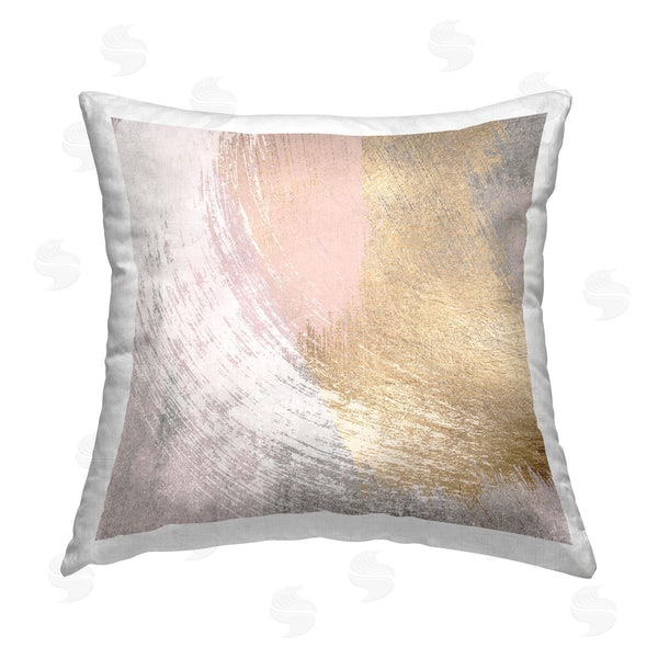 stupell industries LSR Design Studio | Pink & Grey Abstract Printed Throw Pillow