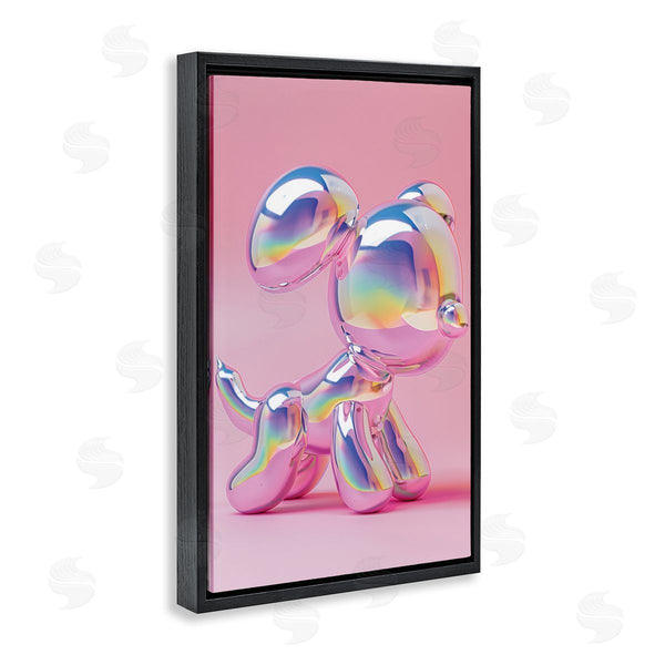 Stupell Industries LSR Design Studio | Pink & Iridescent Trendy Dog