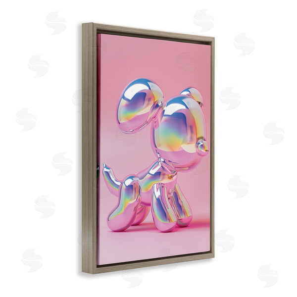 Stupell Industries LSR Design Studio | Pink & Iridescent Trendy Dog
