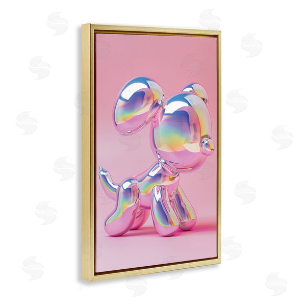 Stupell Industries LSR Design Studio | Pink & Iridescent Trendy Dog