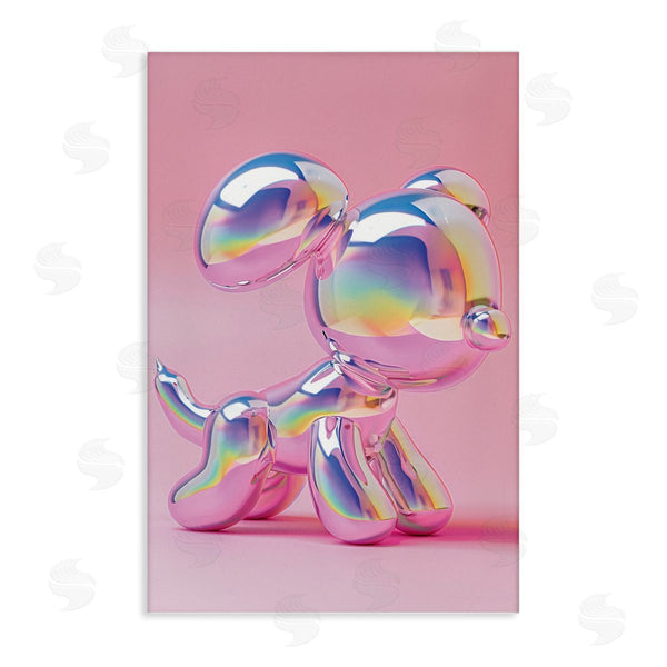 stupell industries LSR Design Studio | Pink & Iridescent Trendy Dog